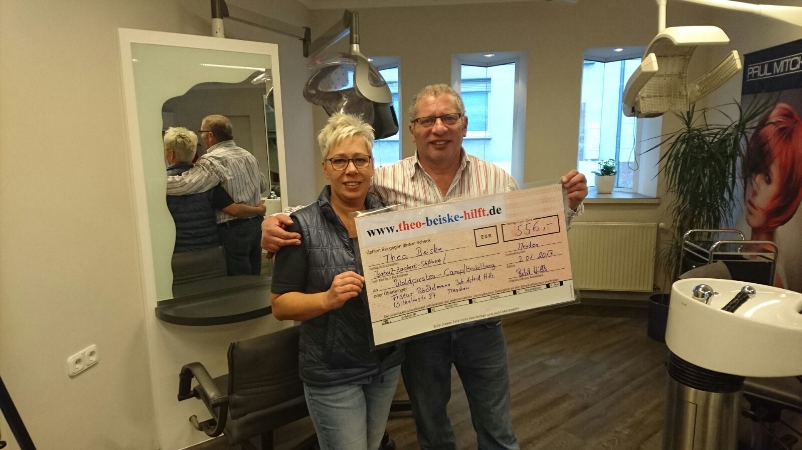 Spendenknaller Februar Friseur Bockelmann Theo Beiske Hilft